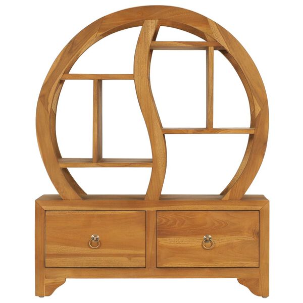 vidaXL Armoire avec étagère Yin Yang 68x26x83 cm Bois de teck massif