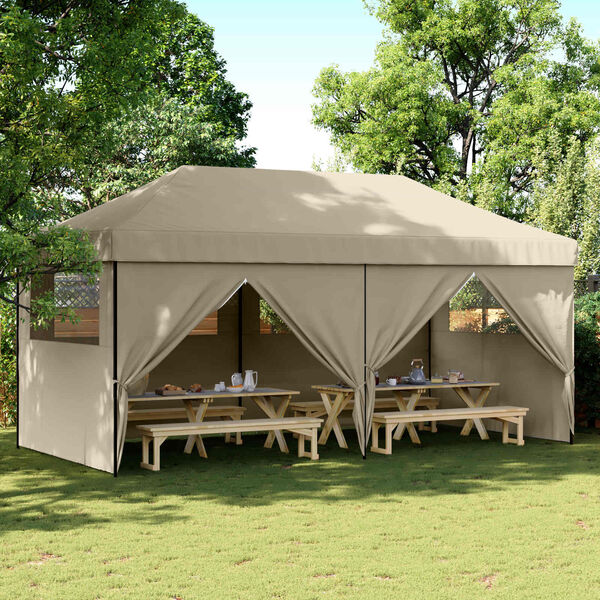 vidaXL Tente de f&ecirc;te Taupe 292 x 580 x 315 cm Tissu Oxford