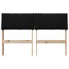 vidaXL T&ecirc;te de lit capitonn&eacute;e Noir 120 cm Pin massif