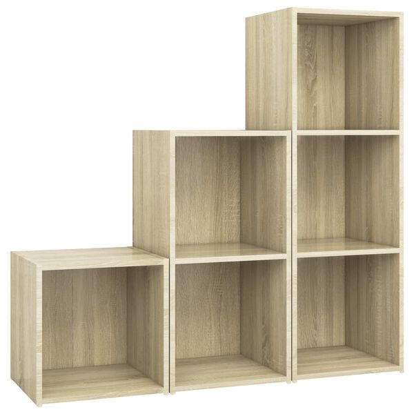 vidaXL Ensemble de meubles TV 3 pcs Ch&ecirc;ne sonoma Bois d'ing&eacute;nierie