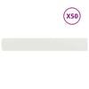 vidaXL Bordures de pelouse 50 pcs blanc 15x103 cm acier lamin&eacute; &agrave; froid