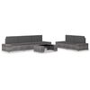 vidaXL Salon de jardin 6 pcs R&eacute;sine tress&eacute;e Gris