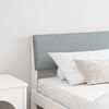 vidaXL T&ecirc;te de lit capitonn&eacute;e Gris clair 180 cm Pin massif