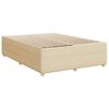 vidaXL Sommier &agrave; lattes de lit avec matelas Cr&egrave;me 140x190 cm Tissu