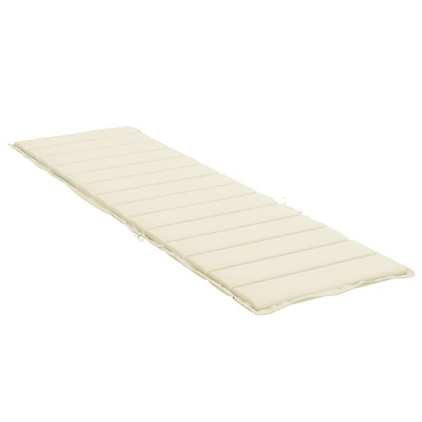 vidaXL Coussin de chaise longue crème 200x60x3 cm tissu oxford