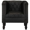 vidaXL Chaise cabriolet Noir Cuir v&eacute;ritable de ch&egrave;vre