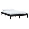 vidaXL Cadre de lit sans matelas noir 120x200 cm bois massif