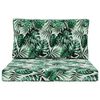vidaXL Coussin de canap&eacute; d'ext&eacute;rieur 2 pcs Motif feuille Polyester