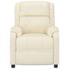 vidaXL Fauteuil de massage Crème Similicuir