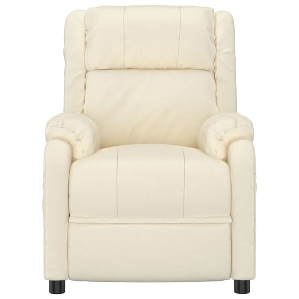 vidaXL Fauteuil de massage Crème Similicuir