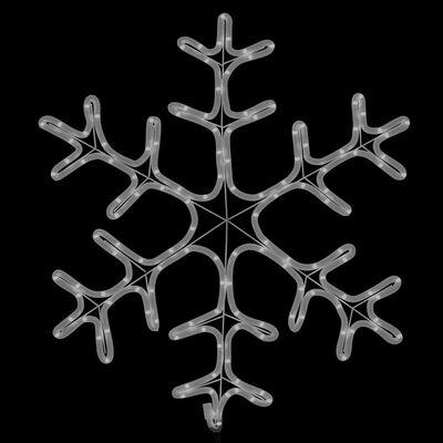 vidaXL Figure de flocon de neige de Noël et 144LED Blanc chaud 59x59cm