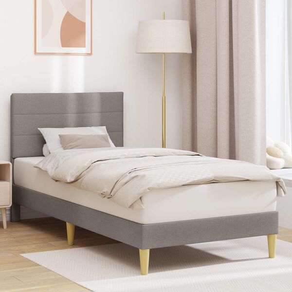 vidaXL Cadre de lit avec t&ecirc;te de lit Taupe 80 x 200 cm tissu