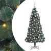 vidaXL Arbre de No&euml;l artificiel pr&eacute;-&eacute;clair&eacute; avec ensemble de boules