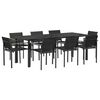 vidaXL Ensemble de meubles d'ext&eacute;rieur 9 pc Noir et anthracite