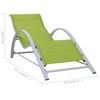 vidaXL Chaise longue textil&egrave;ne et aluminium vert