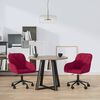 vidaXL Chaises pivotantes &agrave; manger lot de 2 Rouge bordeaux Velours