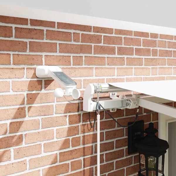 vidaXL Auvent R&eacute;tractable Blanc 500 &times; 350 cm Polyester et m&eacute;tal