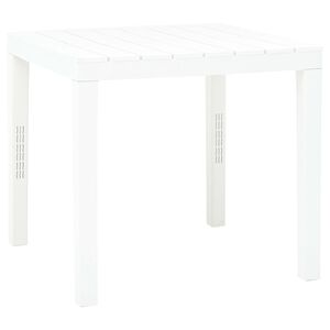 vidaXL Table de jardin Blanc 78x78x72 cm Plastique