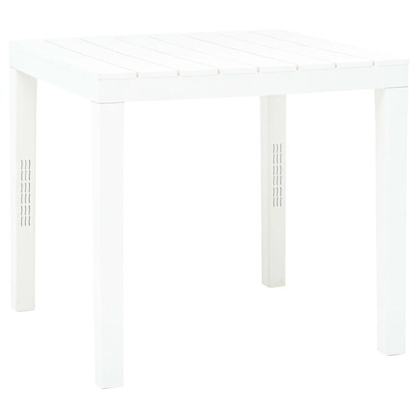vidaXL Table de jardin Blanc 78x78x72 cm Plastique