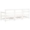 vidaXL Salon de jardin 3 pcs blanc bois massif de pin