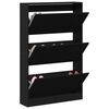 vidaXL Cabinet &agrave; chaussures avec &eacute;tag&egrave;re Ch&ecirc;ne noir 80 x 21 x 125,5 cm