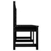 vidaXL Banc de jardin noir 201,5 cm bois massif de pin