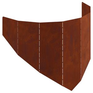 vidaXL Bordure de Pelouse 100 x 45 cm Acier Rouill&eacute;