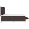 vidaXL Lit &agrave; ressorts avec matelas Marron fonc&eacute; 200 x 200 cm tissu
