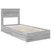 vidaXL Lit de Rangement Gris Sonoma 75 x 190 cm Bois d'ing&eacute;nierie