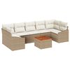 vidaXL Ensemble de canapé de jardin 8 pcs Beige et blanc