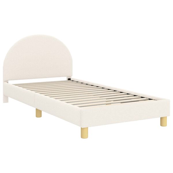vidaXL Cadre de lit pour enfants avec tête de lit Crème 90 x 190 cm