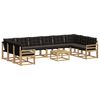 vidaXL Ensemble de canap&eacute;s d'ext&eacute;rieur 11 pcs Blanc et noir