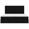 VidaXL Cadre de lit ottoman avec matelas noir 160x200 cm tissu