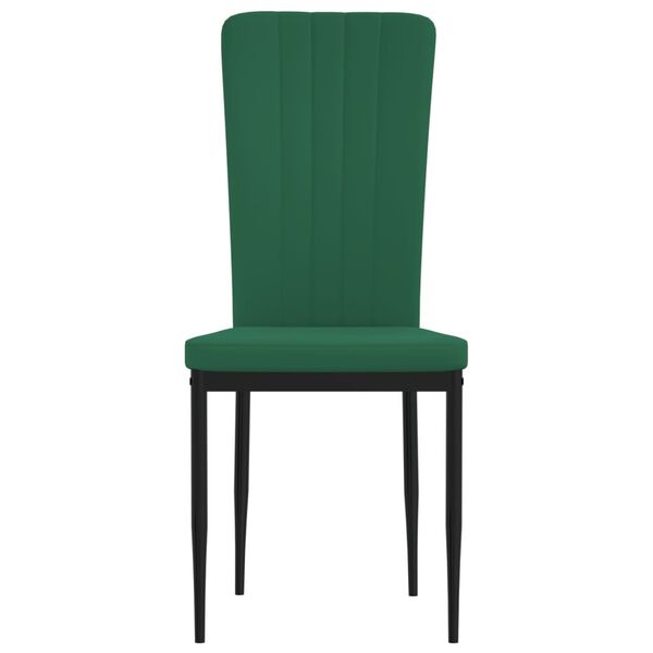 vidaXL Chaises à manger lot de 2 Vert foncé Velours