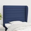 vidaXL T&ecirc;te de lit avec oreilles Bleu 93x23x118/128 cm Tissu