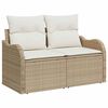 vidaXL Ensemble de canap&eacute; de jardin avec coussin 12 pcs Beige et cr&egrave;me