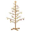 vidaXL Arbre de Noël en bois Marron 125 cm Bois massif en pin