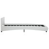 vidaXL Cadre de lit avec LED sans matelas blanc similicuir 90x200 cm