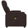 vidaXL Fauteuil de massage inclinable &eacute;lectrique Marron fonc&eacute; Tissu