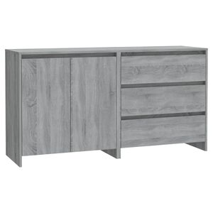 vidaXL Buffets 2 pcs Sonoma gris Bois d'ing&eacute;nierie