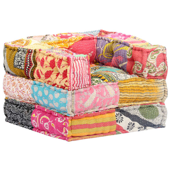 vidaXL Pouf modulaire Patchwork Tissu