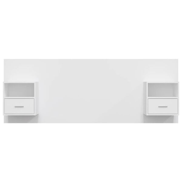 vidaXL Tête de lit avec armoires Blanc Bois d’ingénierie