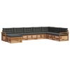 vidaXL Ensemble de canap&eacute;s d'ext&eacute;rieur 8 pc Naturel et Anthracite