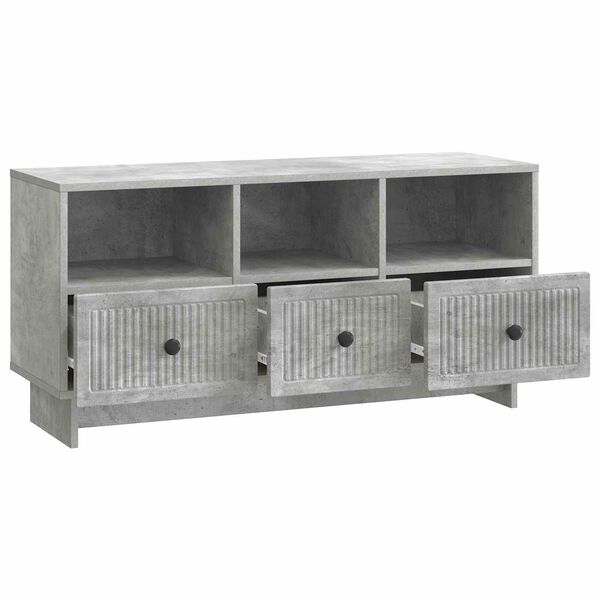 vidaXL Meuble TV Gris b&eacute;ton 102 x 34,5 x 50 cm Bois d'ing&eacute;nierie