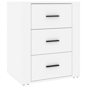vidaXL Table de chevet Blanc 50x36x60 cm Bois d'ing&eacute;nierie