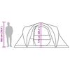 vidaXL Tente familiale &agrave; d&ocirc;me 6 personnes vert imperm&eacute;able