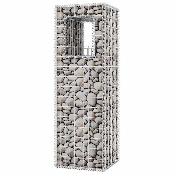 vidaXL Jardini&egrave;re/Poteau de panier de gabion 2 pcs Acier 50x50x160 cm