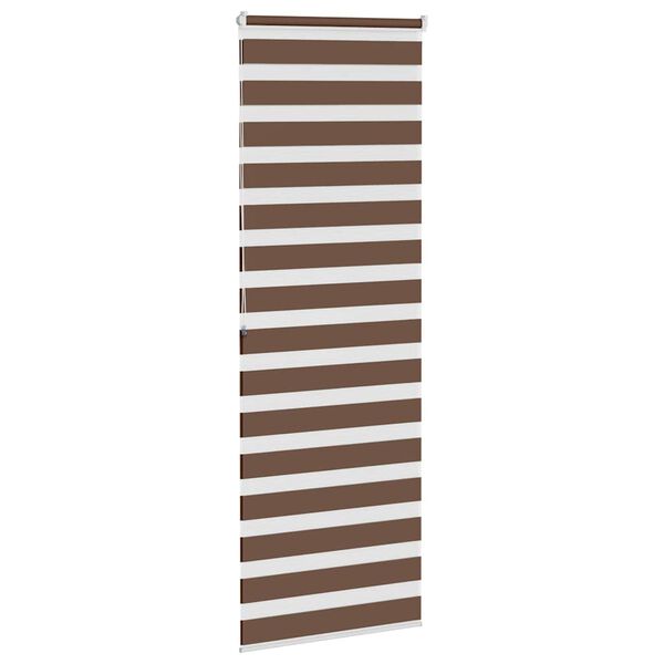 vidaXL Store z&egrave;bre marron 90x200 cm largeur du tissu 85,9 cm polyester