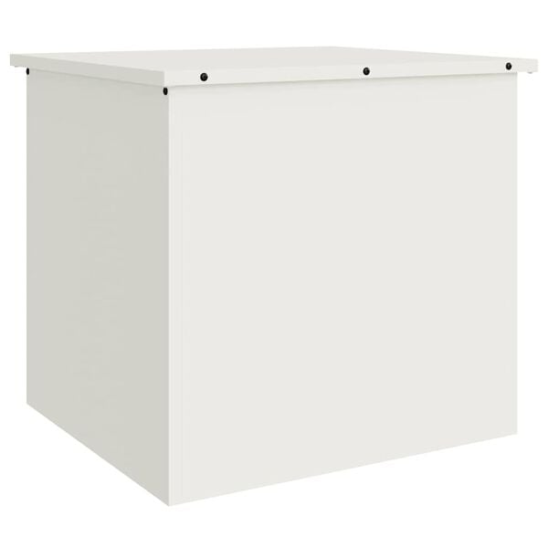 vidaXL Bo&icirc;te de Rangement Ext&eacute;rieure Blanc 55 x 50,5 x 50 cm Acier