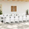 vidaXL Ensemble de salle &agrave; manger pour jardin 13 pcs Blanc Rattan Polt